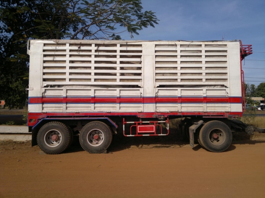 ขายลูกพ่วง 3 เพลา กระบะเหล็กคอกเกษตรไม่ดั้ม อู่ ,มีโชคขนส่ง สวย รีบจองด่วน