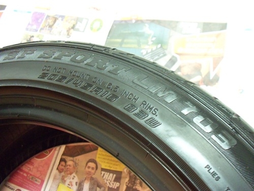 ยาง,205/45R16 Dunlop LM703 ปี11หนึ่งคู่1,000