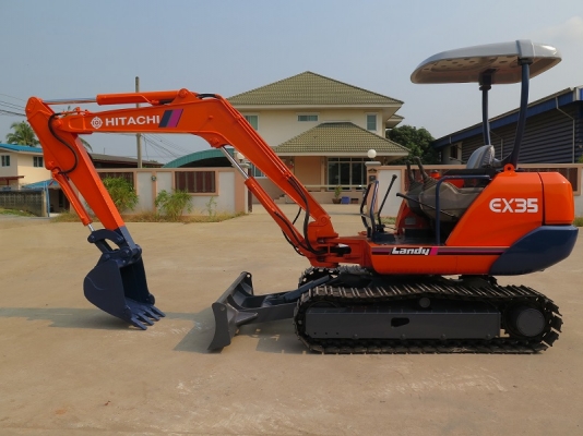รถขุด แบคโฮล HITACHI - EX35 ทำสีใหม่ มือสองญี่ปุ่น นำเข้าเอง ยังไม่เคยใช้งานในไทย