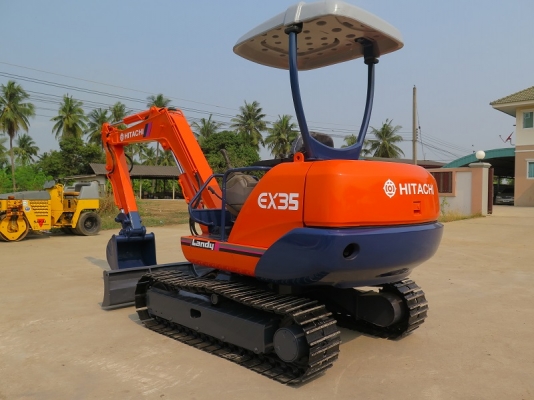 รถขุด แบคโฮล HITACHI - EX35 ทำสีใหม่ มือสองญี่ปุ่น นำเข้าเอง ยังไม่เคยใช้งานในไทย
