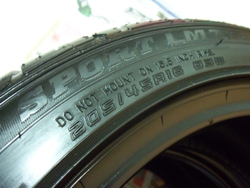 ยาง,205/45R16 Dunlop LM703 สวยจัดปี11หนึ่งคู่1,900
