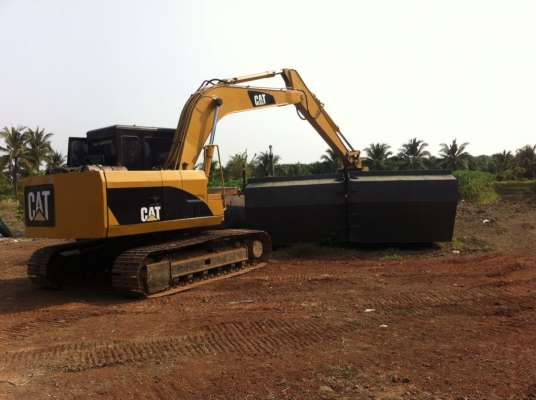 แบคโฮ CAT E110B บูมยาว11เมตร+บูมสั้น +โป๊ะแยกประกอบใด้