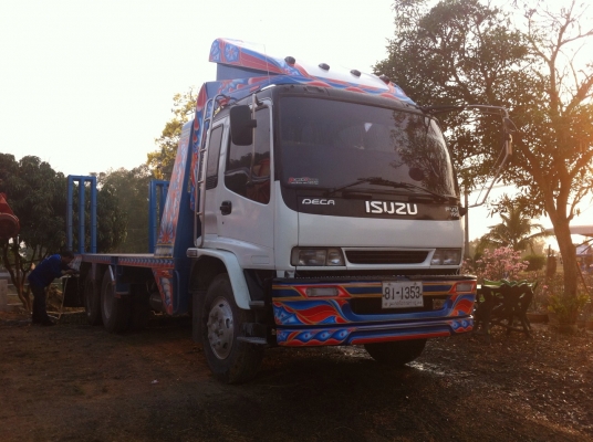 ISUZU DECA 195 Hp ยูโร 1 กระบะบรรทุกรถเกี่ยวข้าวงามๆมาอีกแล้ว