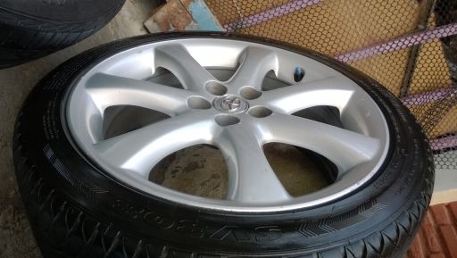 แม็ก Toyota Wish 17-5-100 พร้อมยาง  6,000 บาท