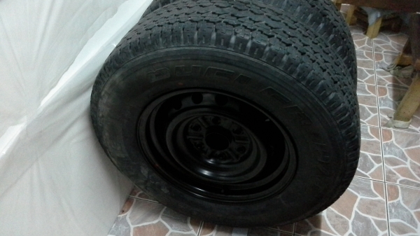 ล้อกะทะขอบ 16 6รู ใหม่ไม่เคยใช้+ยาง 245/70/16