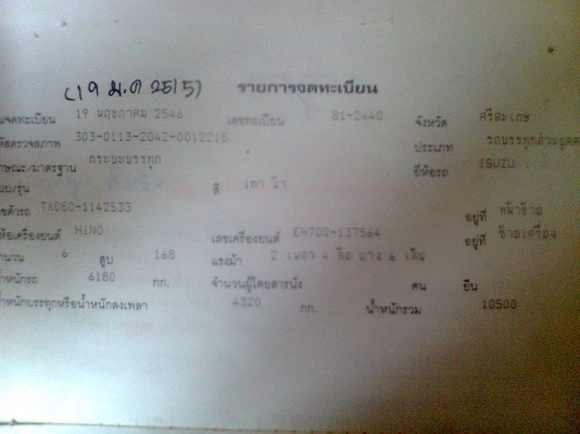 ขายรถดั้มหกล้อวางหัวKTเครื่องEH700เบรคทิฟฟี้ พวงมาลัยเพาเวอร์เฟืองท้ายไอ้หลง