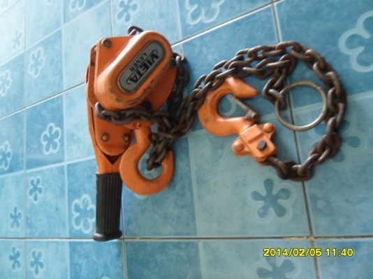 รอกโซ่คันโยก3/4ตันสภาพพร้อมใช้ใช้งานแค่สองครัง