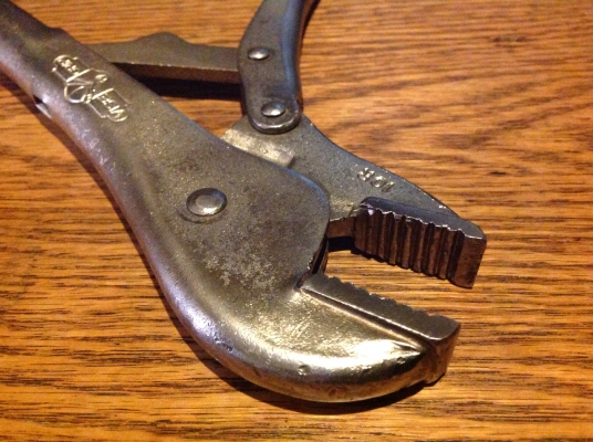 ขายคีมล็อค VINTAGE 10R, PETERSON VISE GRIP ตี 2 แถว