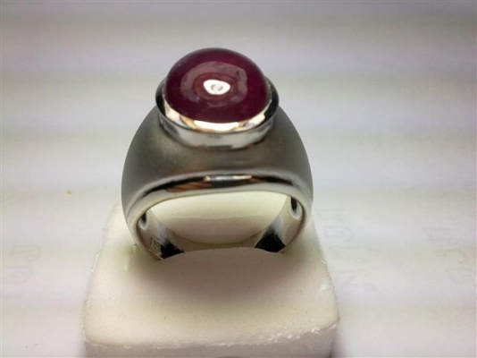 ขายแหวนเงินชายพลอยทับทิมอัฟริกาแท้ถูกๆ