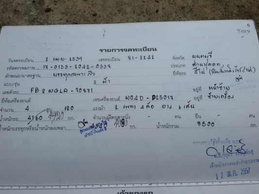 ขายรถ HINO FB2W เครื่อง WO4D - D....120 cc. ปี 38 แพ็คคู่