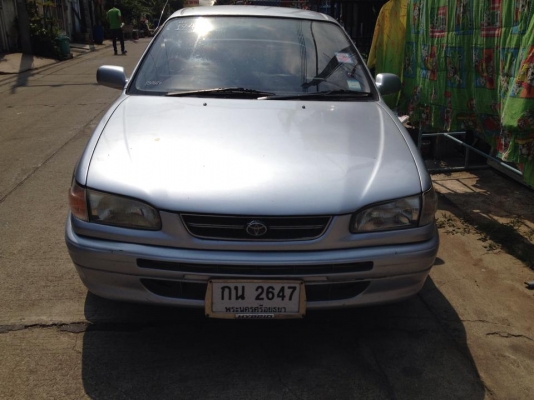 ขายครับ TOYOTA COROLLA 111 (หน้าหนู) ปี 97 ภาษีเต็ม รถพร้อมใช้ครับ 59000 เครื่องแห้งๆ เกียรแห้ง ไม่เคยติดแกสมาก่อน ประหยัด ถ้าเอาไปลงทุนติดแกสก็ไม่เท่าไหร่ ช่วงล่างนิ่มๆ พวงมาลัยพาวเวอร์ แอรหนาว รถไม่จมน้ำ ไม่ชนหนัก คานหน้าเดิมๆสวยๆ หลังเดิมๆ สวยๆ แบตแห้ง