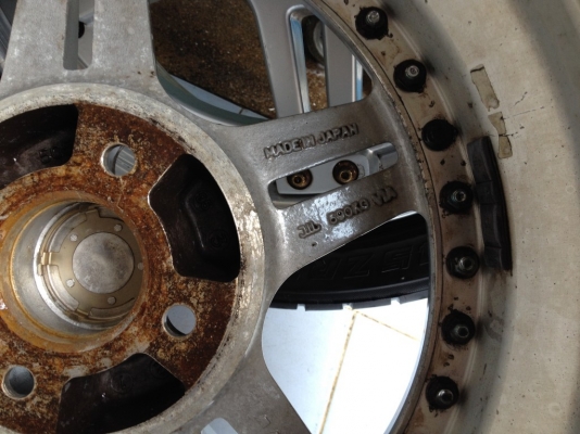 w workแท้2ชิ้นขอบ16กว้าง7นิ้วอ๊อฟ36 4รู100สภาพสวย