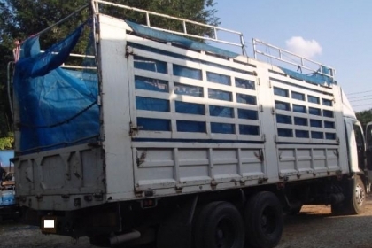 ขาย Hino mega ปี 46 สิบล้อเพลาเดียวกระบะคอกยาว โทร 088-4501277