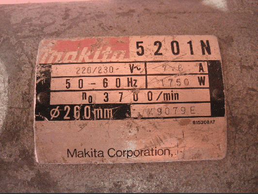 ขายวงเดือน 10" Makita H201N 1750W 3700/min. japan 100\%