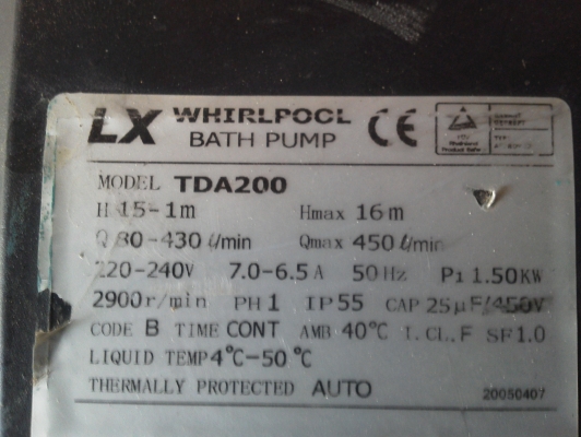 ปั็มน้ำ WHIRLPOCL ของอิตาลี เหมาะกับงงานหมุนวนน้ำทั่วไป กำลัง 1แรงม้า ขนาด1.5 นิ้ว อัตราการไหลอยูที่ 450 L / นาที ขึ้นสูงได้ 16 ม. ปั็มน้ำ WHIRLPOCL ของอิตาลี เหมาะกับงงานหมุนวนน้ำทั่วไป กำลัง 1แรงม้า ขนาด1.5 นิ้ว อัตราการไหลอยูที่ 450 L / นาที ขึ้นสูงได้ 16 ม.