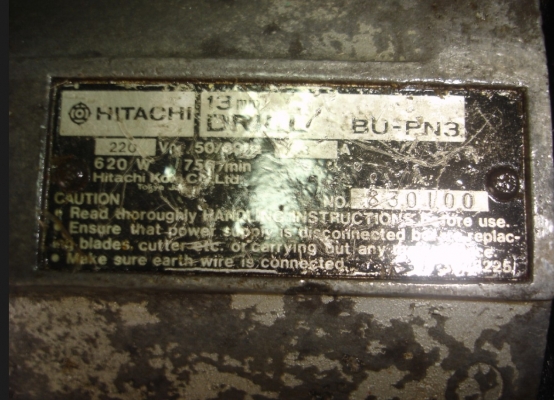ขายสว่านไฟฟ้ารอบช้า HITACHI 13mm. รุ่น BU-PN3 (620w.)