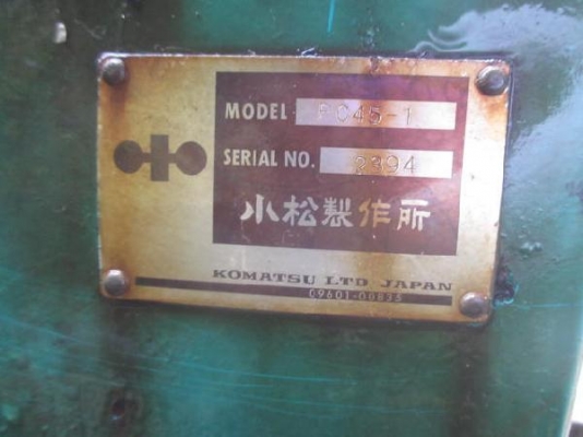 รถขุด Komatsu PC45-1#2394 ชั่วโมงการทำงาน 4797ชม. นำเข้าเองจากญี่ปุ่นค่ะ