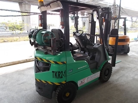 ถูกมาก ! Mitsubishi Forklift 1.5 ตัน KFG15T ตันติดแก๊สแล้ว พร้อมใช้งานครับ