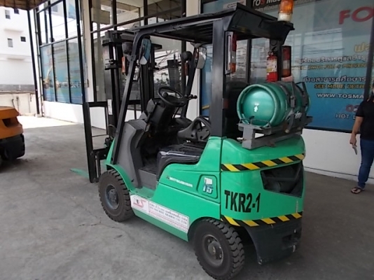 ถูกมาก ! Mitsubishi Forklift 1.5 ตัน KFG15T ตันติดแก๊สแล้ว พร้อมใช้งานครับ