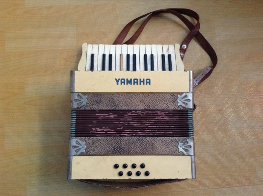 ขายแอคคอเดี้ยน คลาสสิคด้านนอกเป็นไม้ เสียงดีเล่นได้ตามปกติ