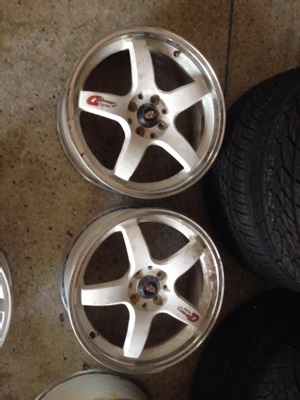 เเม็กมือสอง 1คู่.ขอบ17 ลาย project D 4รู100,114 กว้าง7 (2วง)