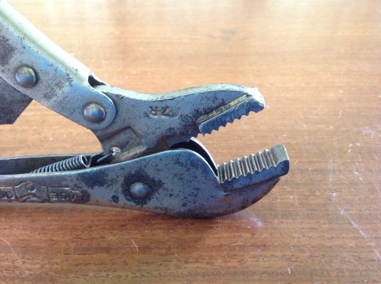 ขายคีมล็อค VINTAGE 7R, PETERSEN VISE GRIP ตี 2 แถว หายาก