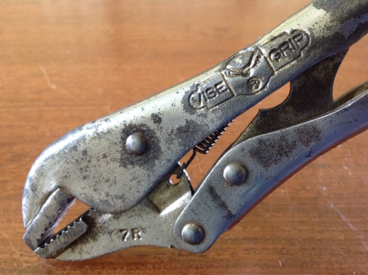 ขายคีมล็อค VINTAGE 7R, PETERSEN VISE GRIP ตี 2 แถว หายาก