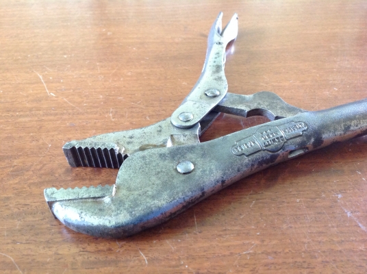 ขายคีมล็อค VINTAGE 7R, PETERSEN VISE GRIP ตี 2 แถว หายาก