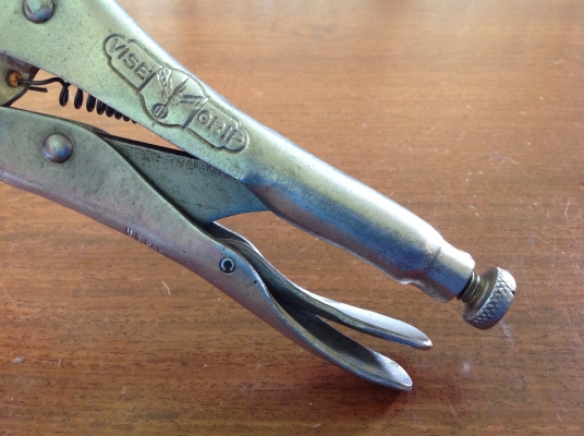 ขายคีมล็อค VINTAGE 7R, PETERSEN VISE GRIP ตี 3 แถว  หายาก