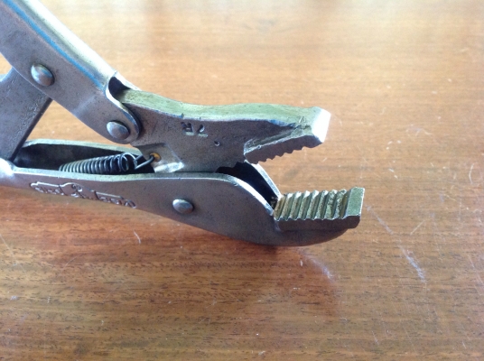 ขายคีมล็อค VINTAGE 7R, PETERSEN VISE GRIP ตี 3 แถว  หายาก