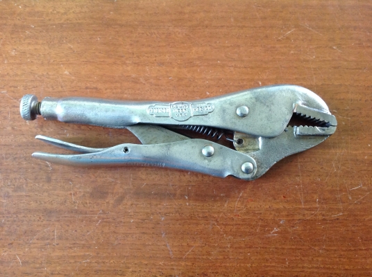 ขายคีมล็อค VINTAGE 7R, PETERSEN VISE GRIP ตี 3 แถว  หายาก