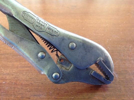 ขายคีมล็อค VINTAGE 7R, PETERSEN VISE GRIP ตี 3 แถว  หายาก
