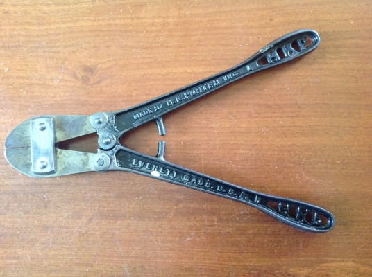 ขายกรรไกรตัดเหล็ก หัวน็อต Vintage ปี 1855 Made by H.K.Poorter Mass.