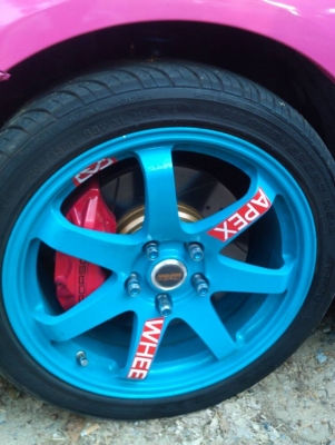 ขายล้อ ลาย TE-37 ล้อเบา จุฟเหล็ก (Yoshinoda) สีใหม่ยาง ปี 13 ขายถูกครับ 7,500