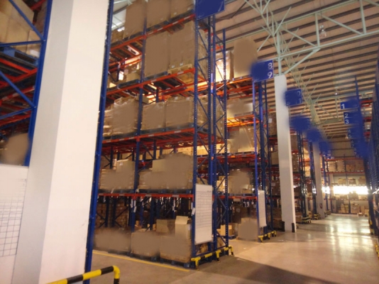 ขาย SALEชั้นวางอุตสาหกรรม SELECTIVE RACK มือสอง USED ขนาดDimension กว้าง W.230cmxลึก D.100cmxสูง H.900cm รับน้ำหนัก Load 1000Kgชั้น Level 4+1 ชั้นLEVEL  มีทั้งหมด 240 ช่วงbay ราคาพิเศษสุดๆ