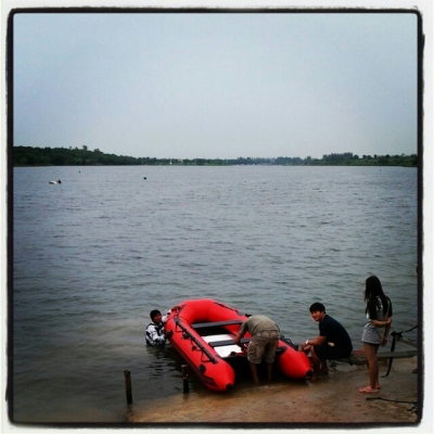 ขายเรือยาง 360 สีแดง สภาพใหม่