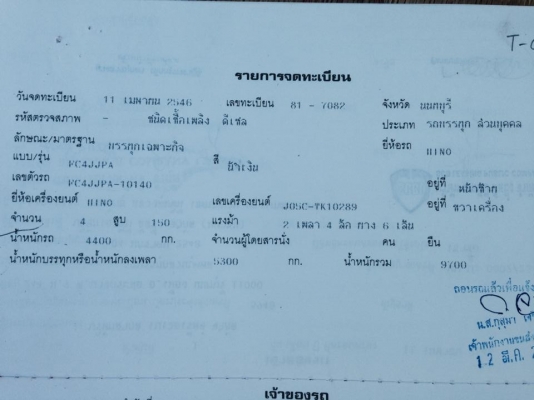 hino สถาพดีครบขับไปได้ทั่วไทยขายถูก