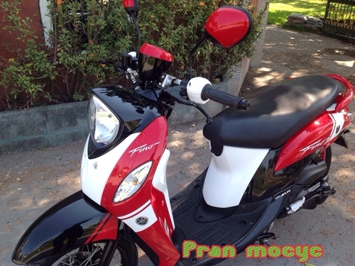 ขายรถมอเตอร์ไซค์มือสองyamaha fino fi สีเเดงขาวดำ ปี2556