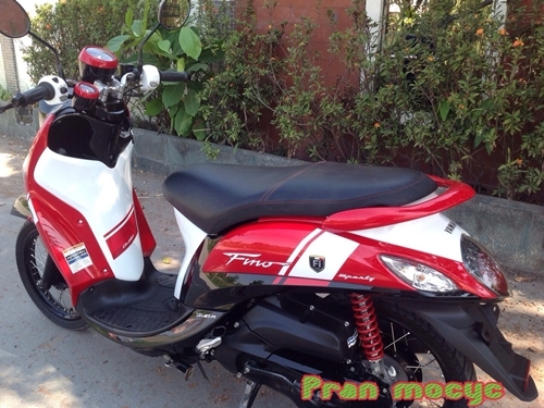 ขายรถมอเตอร์ไซค์มือสองyamaha fino fi สีเเดงขาวดำ ปี2556