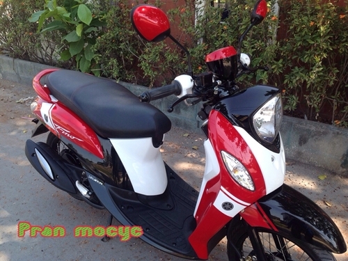 ขายรถมอเตอร์ไซค์มือสองyamaha fino fi สีเเดงขาวดำ ปี2556