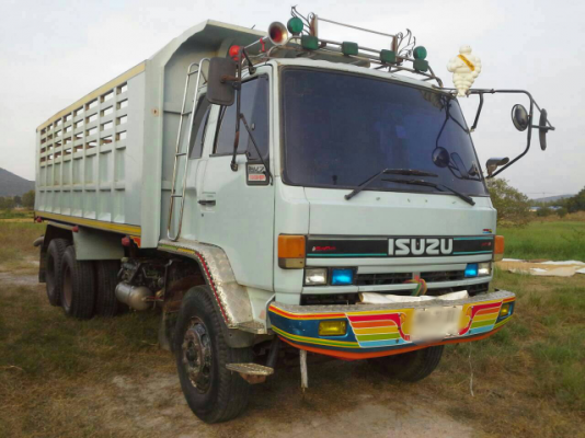 ขายรถบรรทุกสิบล้อดัมพ์ Isuzu นางฟ้า เครื่อง 195 แรง ปี 38 กระบะเหล็ก ทะเบียนพร้อม