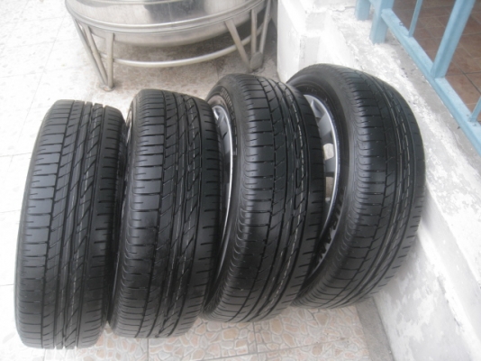 ขายล้อแม็กป้ายแดง Suzuki swift 16"x6" et45 4รู100 พร้อมยาง Bridgestone Turanza er300 185/55r16 ยางผลิตสัปดาห์ที่44 ปี13 ตุ่มและสีที่หน้ายางมีทุกเส้นครับ  สนใจติดต่อเล็กคลองสามครับ 081-3747940