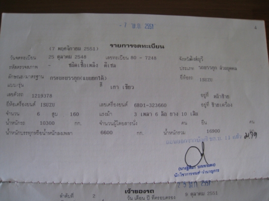 สิบล้อหน้ายาว 1 เพลา ดั๊ม เครื่อง 6BD 160 แรง