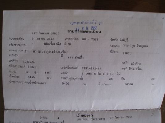 สิบล้อหน้ายาว 1 เพลา ดั๊ม เครื่อง 6BฺB 145 แรง