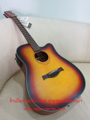 กีต้าร์โปร่งเว้าไฟฟ้า Amari รุ่น AM-418C สีซันเบิร์สด้าน ของใหม่ EQ อย่างดี