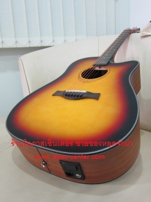 กีต้าร์โปร่งเว้าไฟฟ้า Amari รุ่น AM-418C สีซันเบิร์สด้าน ของใหม่ EQ อย่างดี