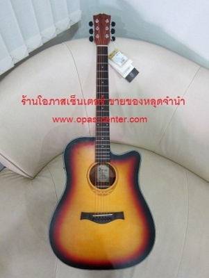 กีต้าร์โปร่งเว้าไฟฟ้า Amari รุ่น AM-418C สีซันเบิร์สด้าน ของใหม่ EQ อย่างดี