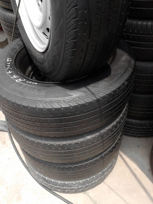 ขายะกะทะล้อ 6 รู พร้อมยาง BRIDGESTONE DURAVIS R611 TEL.081-427-3941