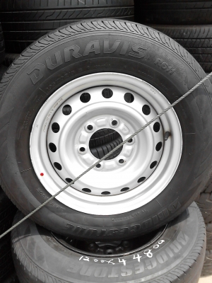 ขายะกะทะล้อ 6 รู พร้อมยาง BRIDGESTONE DURAVIS R611 TEL.081-427-3941