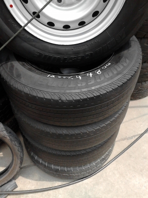 ขายะกะทะล้อ 6 รู พร้อมยาง BRIDGESTONE DURAVIS R611 TEL.081-427-3941